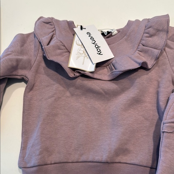 Everyday Lilac Ruffle Sweatshirt and Jogger Set - Picture 4 of 8